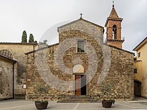 The ancient church of Santa Maria Assunta in Fabbrica di Peccioli, Pisa, Italy photo