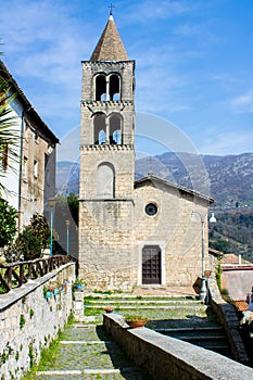 Ancient church in Subiaco, Italy photo