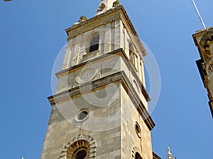 The ancient church in Valletta, Malta