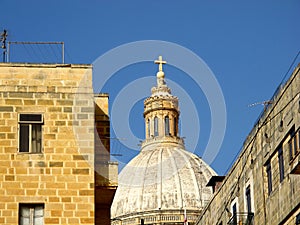 The ancient church in Valletta, Malta