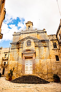 ancient church in Valletta, Malta Island