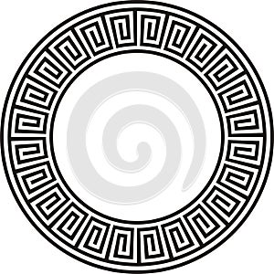 Ancient circular design in black and white