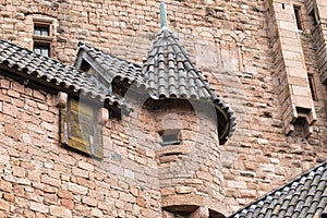 Ancient citadel. Haut-Koenigsbourg Castle outside. Alsace , France