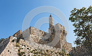 Ancient citadel and Tower of David in Jerusalem