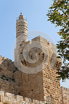 Ancient citadel and Tower of David in Jerusalem