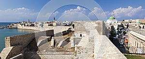 Ancient city of Akko in the morning. Israel