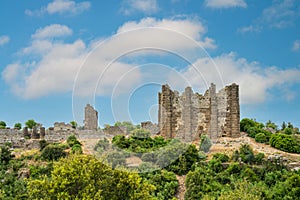 The Ancient City of Aspendos in Antalya Serik on a sunny day