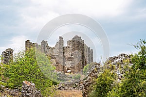 The Ancient City of Aspendos in Antalya Serik on a sunny day