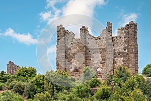 The Ancient City of Aspendos in Antalya Serik on a sunny day