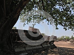 Ancient city of Ayutthaya the second capital of the Siamese Kingdom photo