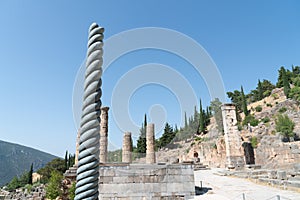 Ancient city of Delphi ruins and diggings