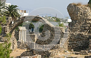 Ancient city excavation on island Kos, Greece