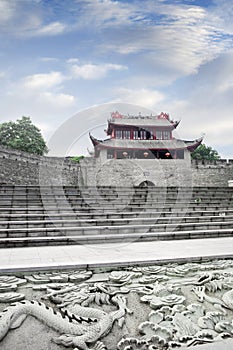 Ancient city gate tower