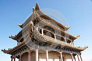 Ancient city gate tower in china