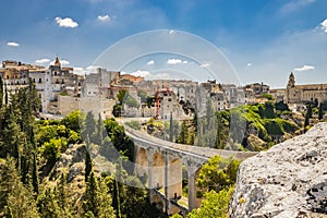 The ancient city of Gravina in Puglia, Italy