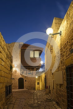 The ancient city of Jaffa at night, Tel Aviv