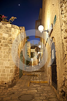 The ancient city of Jaffa at night, Tel Aviv