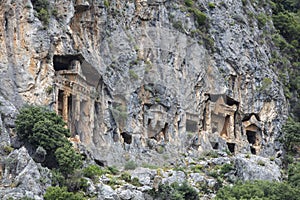 Ancient city of Kaunos, Dalyan valley, Turkey. Kaunos Latin: Caunus was a city of ancient Caria and in Anatolia photo