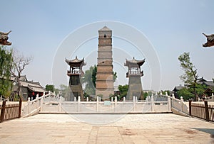 The ancient city of luoyi, luoyang, China - wenfeng tower