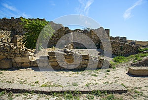 Remains of excavated walls in Nymphaion photo