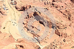 Ancient city of Petra seen from High place of sacrifice, Jordan