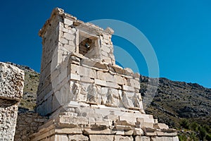 Ancient city of Sagalassos near Burdur, Turkiye. Ruins of the Upper Agora of the Roman city of Sagalassos photo