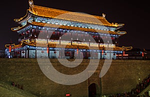 Ancient city wall in the tang dynasty of China city in Shanxi Province