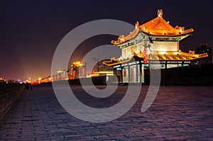 Ancient city wall in the tang dynasty of China city in Shanxi Province