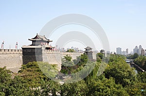 Ancient city wall of Xian, China