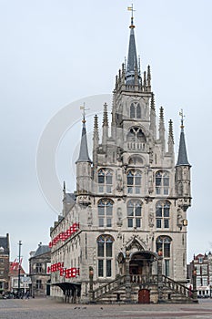 The ancient cityhall of Gouda in the Netherlands