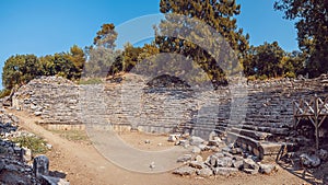 Ancient civilization temple. Amphitheater.