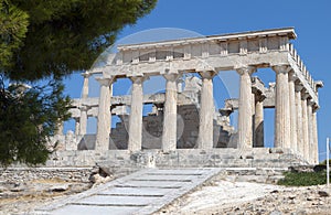 Ancient classical temple in Greece