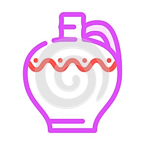 ancient clay crockery color icon vector illustration