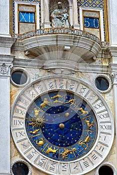 Ancient Clock Tower in Venice