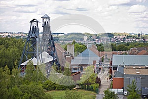 Ancient coal mine near Charleroi, Belgium photo