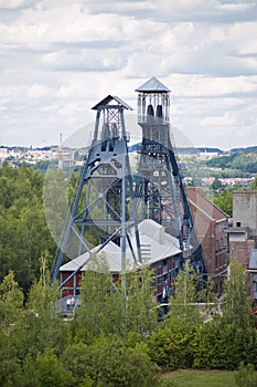 Ancient coal mine near Charleroi, Belgium photo