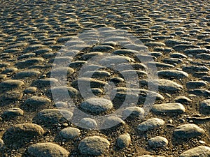 Ancient cobblestone pavement