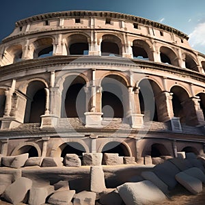 An ancient coliseum with weathered stones and a sense of grandeur, hinting at gladiatorial battles of the past3