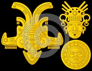 Ancient Colombia Musica culture golden figures