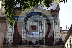 Ancient colonial buildings in Havana, Cuba