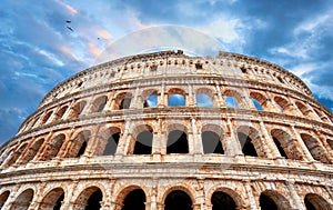 Ancient Colosseum in Rome, Italy