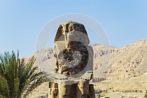 Ancient Colossi of Memnon in Luxor, Egypt