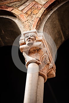 Ancient columns of the Basilica of Santo Stefano in Bologna Italy