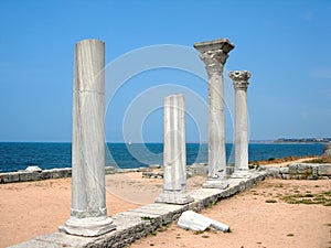 Ancient columns in Crimea