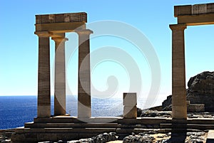 Ancient columns of Rhodes