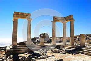 Ancient columns of Rhodes