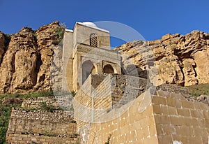 Ancient construction of the mausoleum of Diri-baba on the territory of Shamakhi