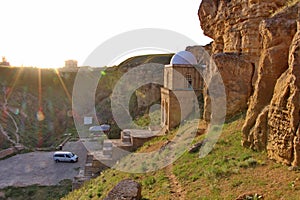 Ancient construction of the mausoleum of Diri-baba on the territory of Shamakhi