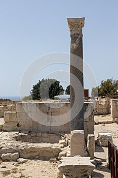 Ancient Corinthian Column at Kourion, Cyprus