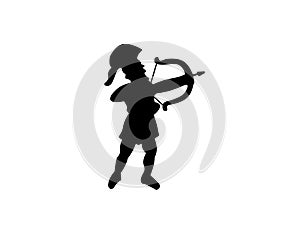 Ancient Cretan archer silhouette